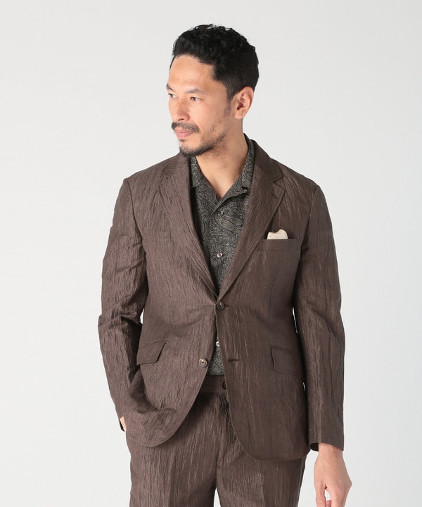 【ACTIVE TAILOR/アクティブテイラー】コットンリネン楊柳サッカー素材ジャケット 詳細画像 8