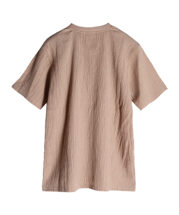 リネンブレンド楊柳リブネックTシャツ 詳細画像 4