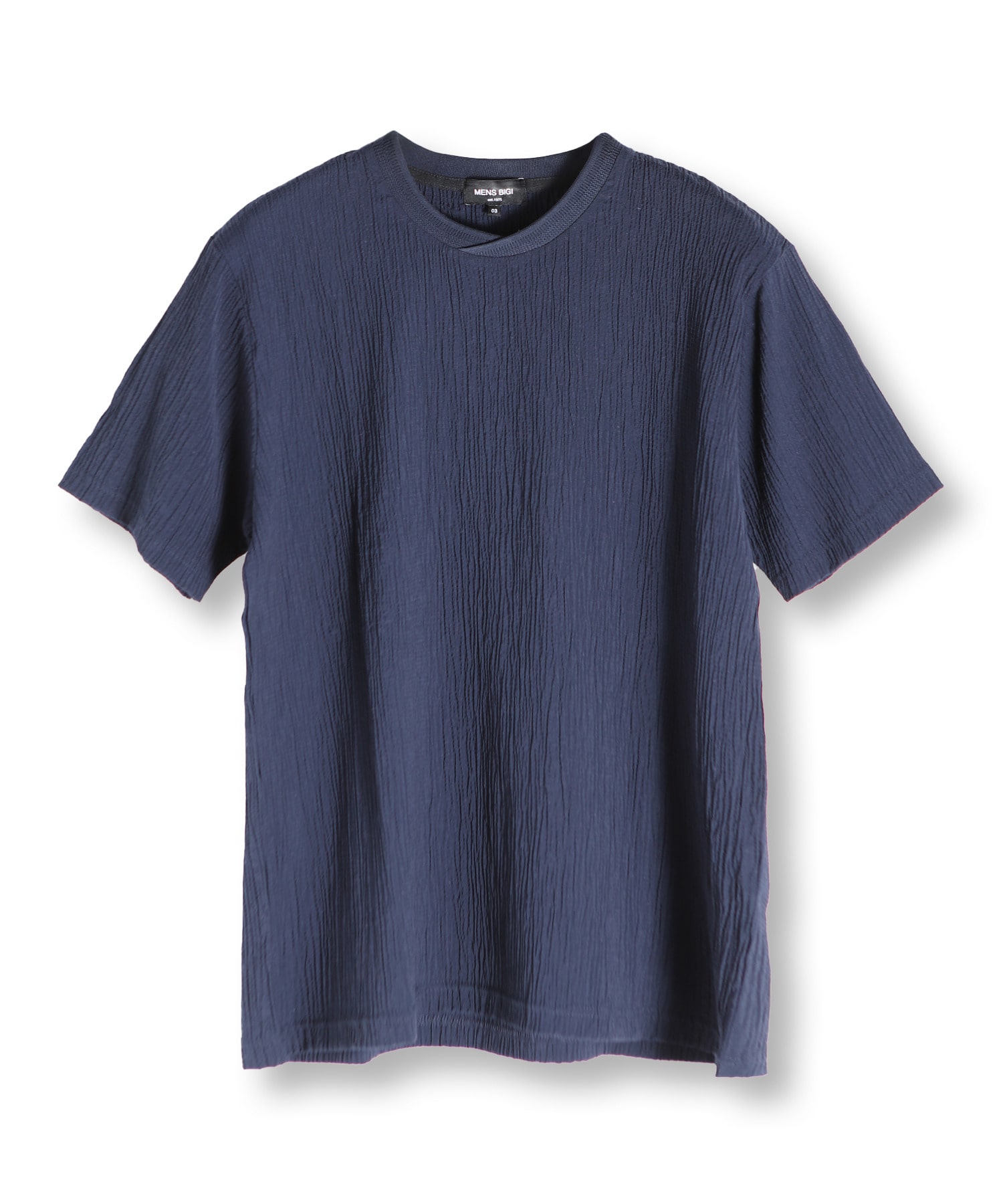 リネンブレンド楊柳リブネックTシャツ｜メンズファッション通販 MEN'S