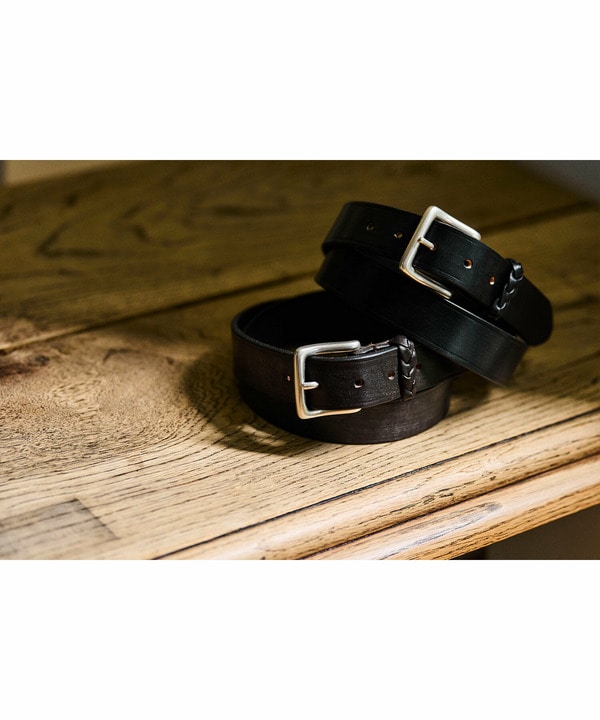 【Haddon&Jones/ハッドンアンドジョーンズ】別注メッシュループレザーベルト 詳細画像 7