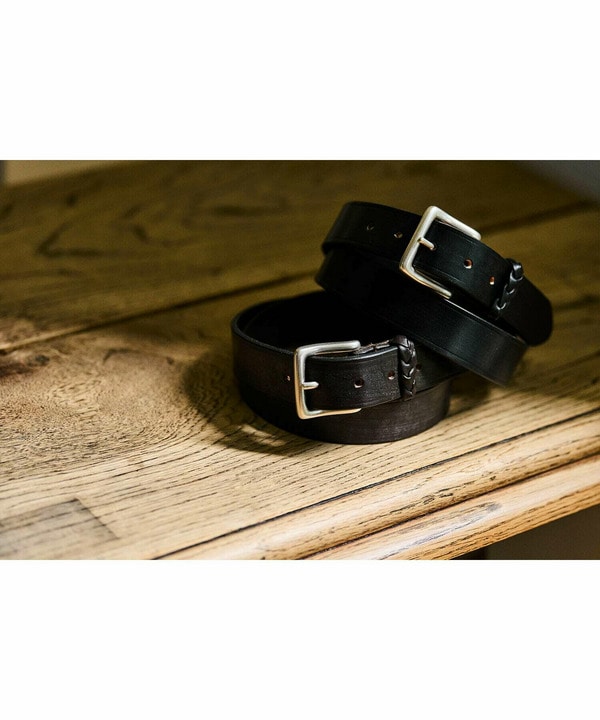 【Haddon&Jones/ハッドンアンドジョーンズ】別注メッシュループレザーベルト 詳細画像 9
