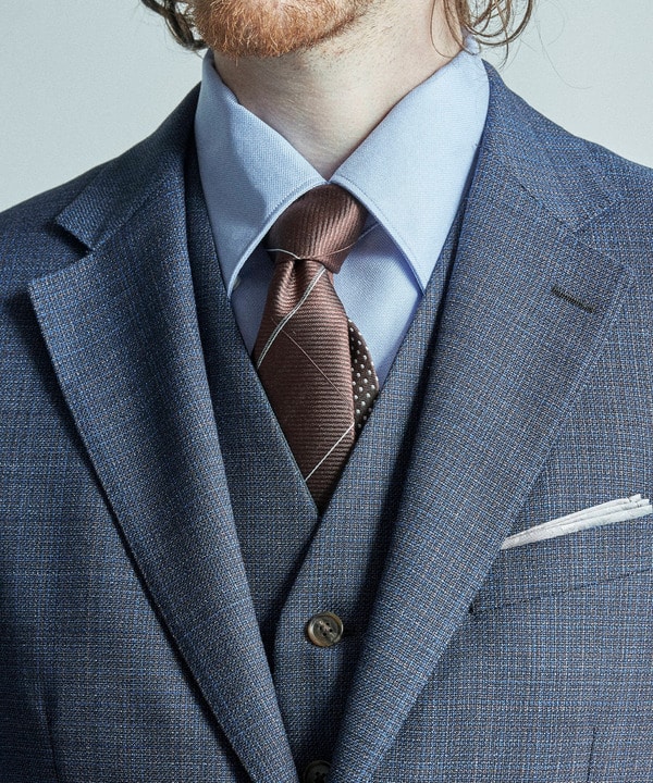 チェック×ドット柄シルクネクタイ 詳細画像 5