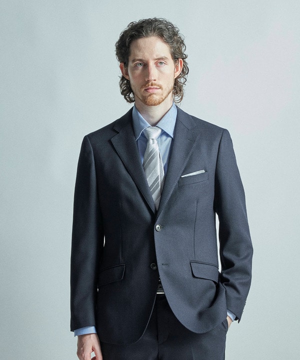 シャドーペイズリーストライプ×ピンドット柄シルクネクタイ 詳細画像 6