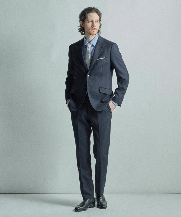 シャドーペイズリーストライプ×ピンドット柄シルクネクタイ 詳細画像 9