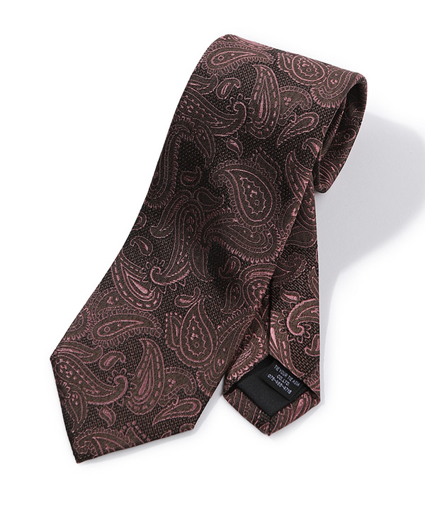 【TIE YOUR TIE/タイユアタイ】ヴィンテージペイズリー柄ネクタイ 詳細画像 ピンク 1