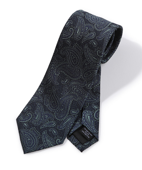 【TIE YOUR TIE/タイユアタイ】ヴィンテージペイズリー柄ネクタイ 詳細画像 ターコイズ 1