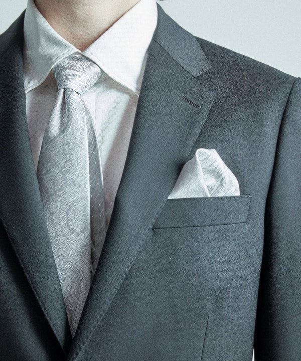 シャドーペイズリー柄シルクチーフ 詳細画像 7