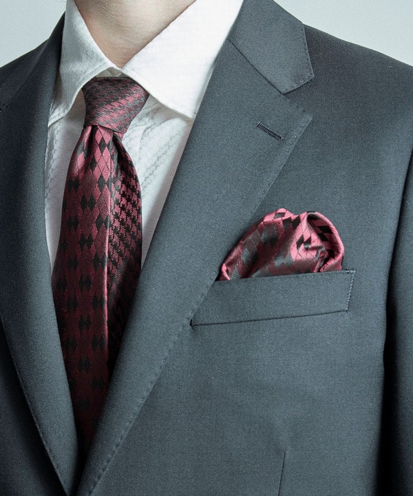 アーガイル柄シルクチーフ 詳細画像 7