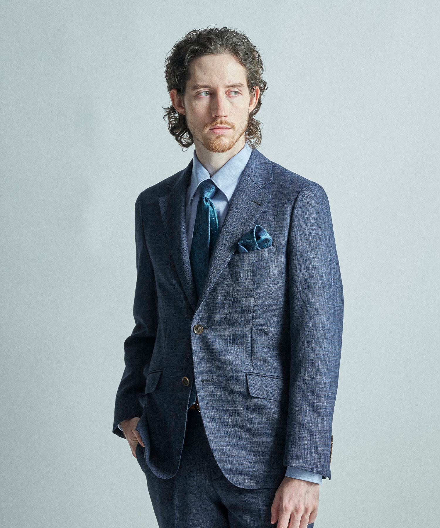 ミックスヤーン/ホップサックテーラードジャケット｜メンズ