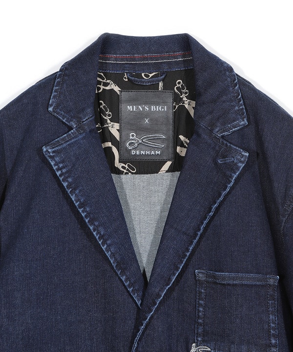 【別注】DENHAM デンハム ×MEN'S BIGIコラボ デニム 30 DENHAM/デンハム】別注 デニムテーラードジャケット｜メンズ