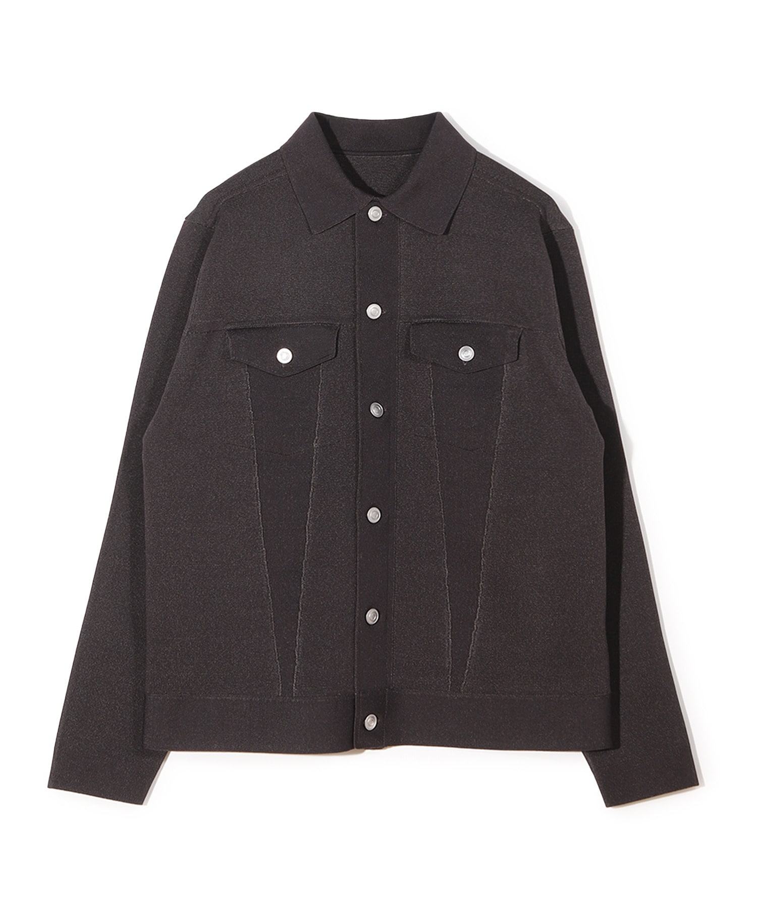 ジャケット・アウター mr.w デニムジャケット風ミラノリブニットアウター｜メンズ