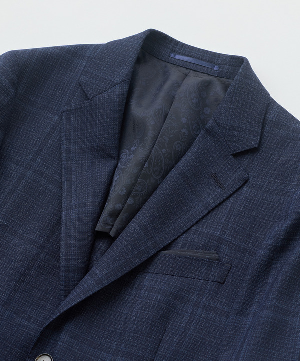 ホップサックチェックスーツジャケット 詳細画像 1