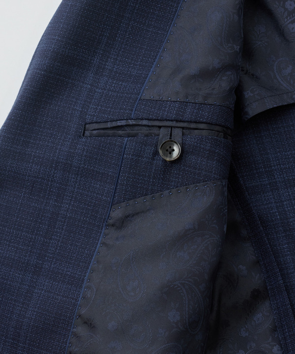 ホップサックチェックスーツジャケット 詳細画像 10