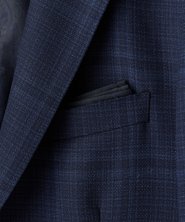 ホップサックチェックスーツジャケット 詳細画像 2