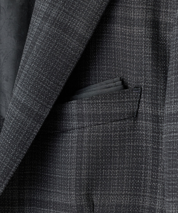 ホップサックチェックスーツジャケット 詳細画像 3