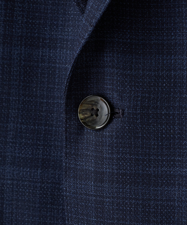 ホップサックチェックスーツジャケット 詳細画像 4