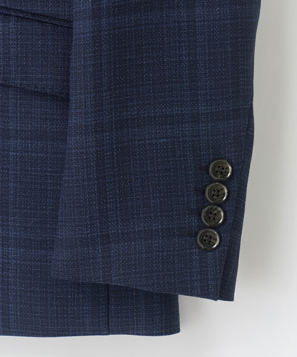 ホップサックチェックスーツジャケット 詳細画像 7