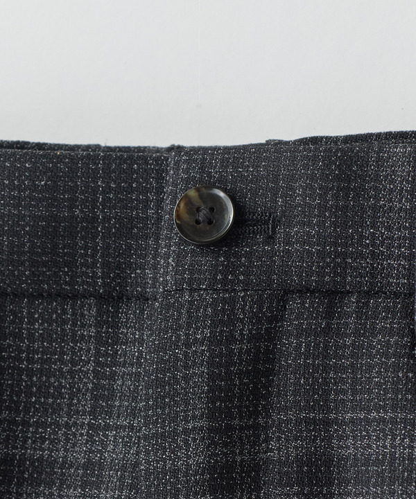 ホップサックチェックスーツパンツ 詳細画像 2