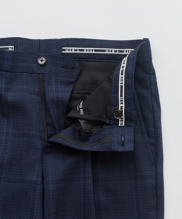 ホップサックチェックスーツパンツ 詳細画像 4