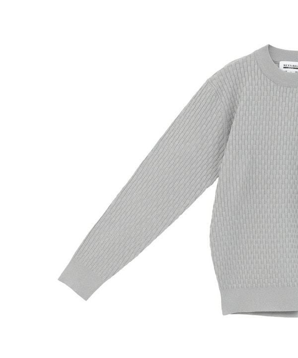 ブリスター柄長袖モックネックニット 詳細画像 2