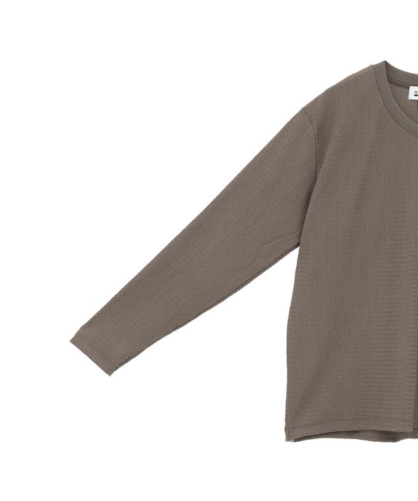 ジャカードストライプVネックニット 詳細画像 1