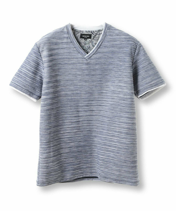 スラブタック天竺素材Tシャツ＜吸水速乾＞ 詳細画像 ネイビー 1