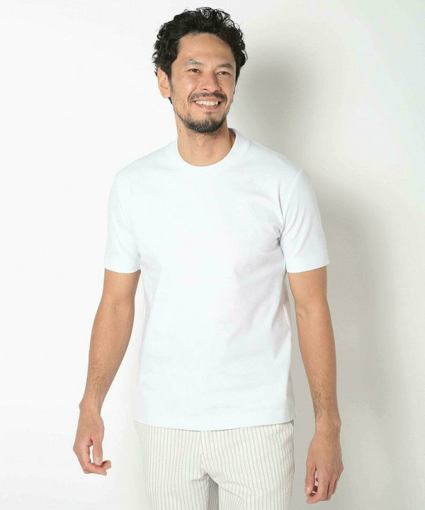 【ACTIVE TAILOR/アクティブテイラー】シルケットスムースクルーネックTシャツ＜接触冷感 / UVカット＞ 詳細画像 5