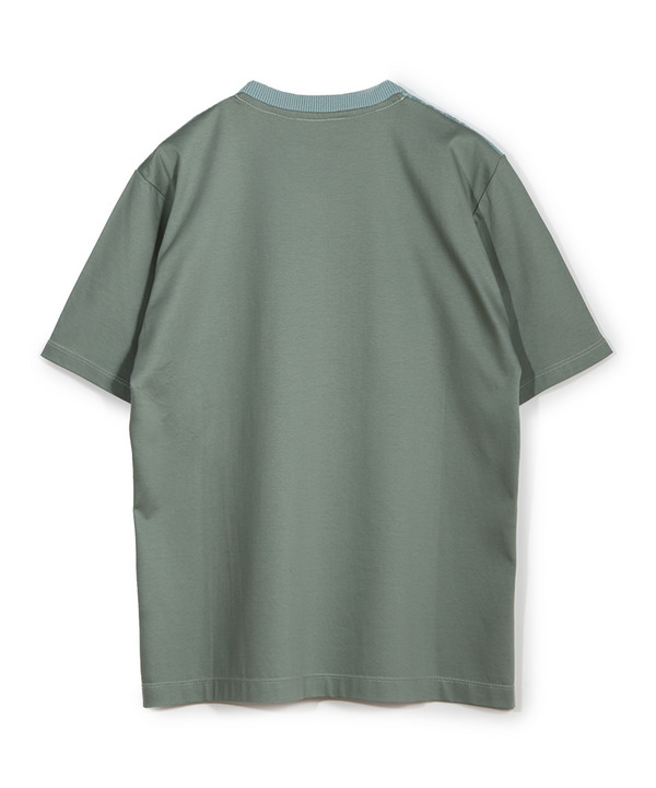 サマーニットコンビVネック半袖Tシャツ 詳細画像 5
