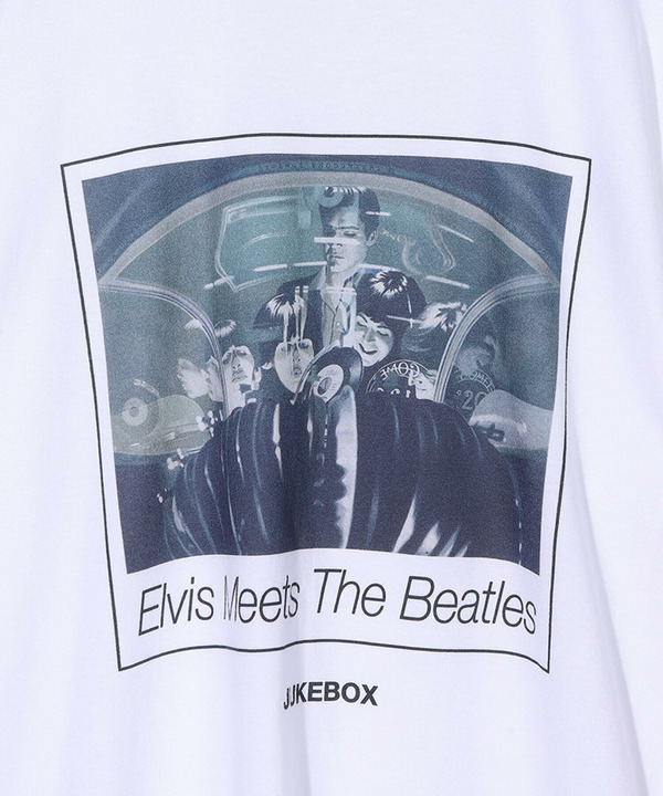 【THE CULTURE CODE x Klaus Voormann x MEN'S BIGI / ザ・カルチャーコード x クラウス・フォアマン x メンズビギ】 別注プリントTシャツ＜Elvis Meets The Beatles ーJukebox＞ 詳細画像 7