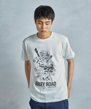 【THE CULTURE CODE x Klaus Voormann x MEN'S BIGI / ザ・カルチャーコード x クラウス・フォアマン x メンズビギ】 別注プリントTシャツ＜Abbey Road＞