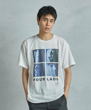 【THE CULTURE CODE x Klaus Voormann x MEN'S BIGI / ザ・カルチャーコード x クラウス・フォアマン x メンズビギ】 別注プリントTシャツ＜Four Lads＞