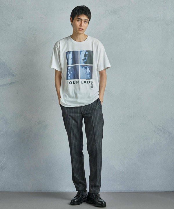 【THE CULTURE CODE x Klaus Voormann x MEN'S BIGI / ザ・カルチャーコード x クラウス・フォアマン x メンズビギ】 別注プリントTシャツ＜Four Lads＞ 詳細画像 3