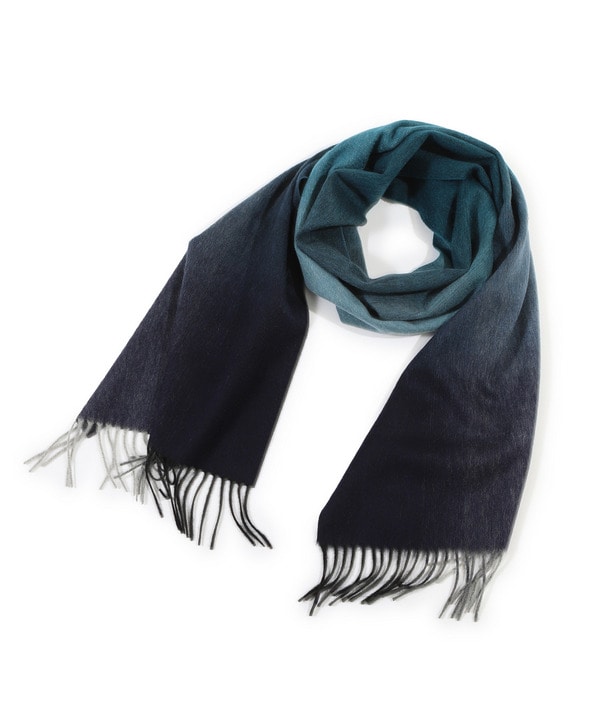 ベビーカシミヤ オンブレーグラデーションストール 詳細画像 ネイビー 1