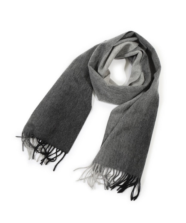 ベビーカシミヤ オンブレーグラデーションストール 詳細画像 グレー 1