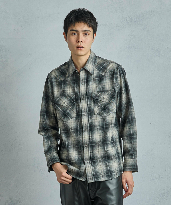 【PENDLETON/ペンドルトン】別注オンブレチェックシャツ 詳細画像 ブラック 1