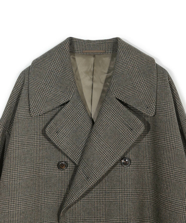 【50th Anniv . 菊池武夫】WOOL GLEN PLAID COAT 詳細画像 1