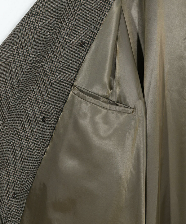 【50th Anniv . 菊池武夫】WOOL GLEN PLAID COAT 詳細画像 12
