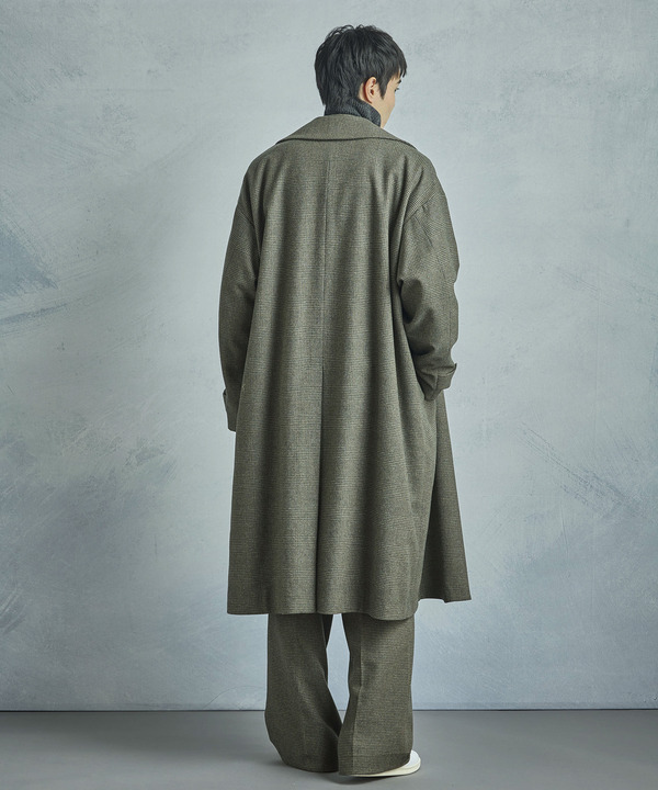 【50th Anniv . 菊池武夫】WOOL GLEN PLAID COAT 詳細画像 18
