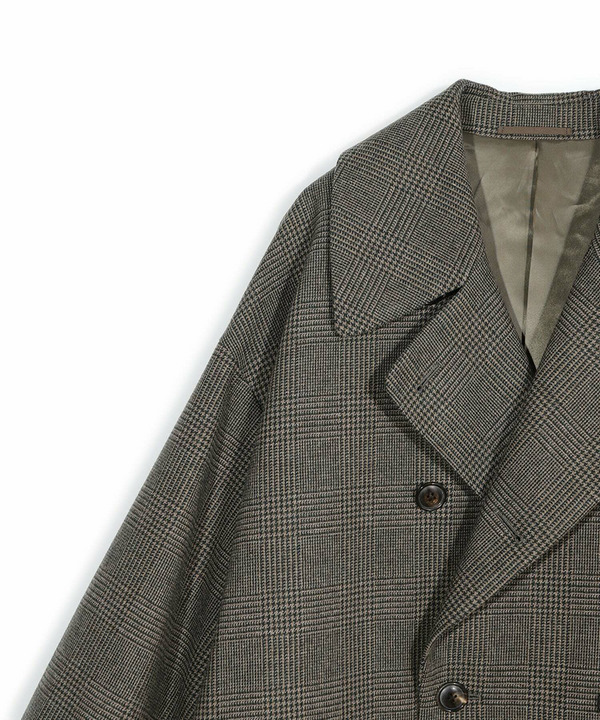【50th Anniv . 菊池武夫】WOOL GLEN PLAID COAT 詳細画像 2