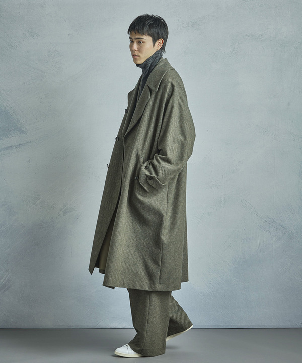 【50th Anniv . 菊池武夫】WOOL GLEN PLAID COAT 詳細画像 21