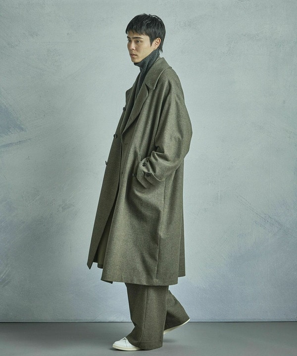 【50th Anniv . 菊池武夫】WOOL GLEN PLAID COAT 詳細画像 22