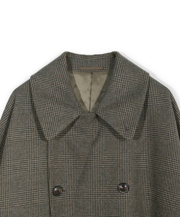 【50th Anniv . 菊池武夫】WOOL GLEN PLAID COAT 詳細画像 3