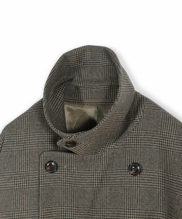 【50th Anniv . 菊池武夫】WOOL GLEN PLAID COAT 詳細画像 4
