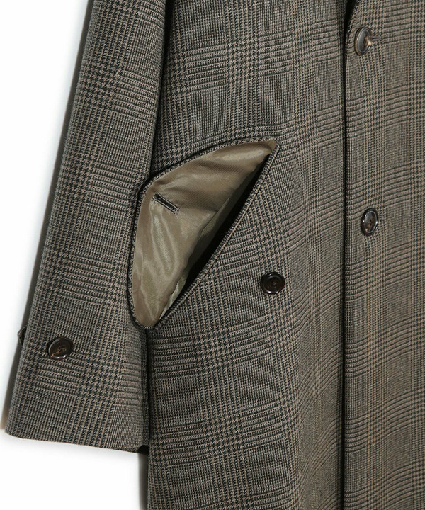 【50th Anniv . 菊池武夫】WOOL GLEN PLAID COAT 詳細画像 6