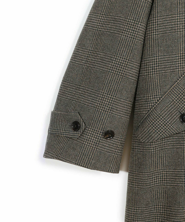 【50th Anniv . 菊池武夫】WOOL GLEN PLAID COAT 詳細画像 7