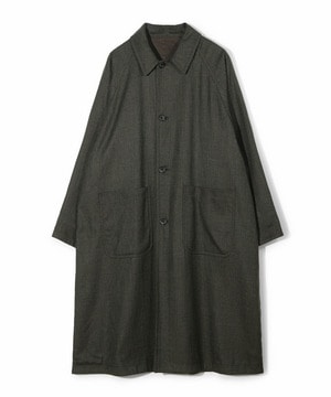 【50th Anniv . 中田 慎介】 COTTON TWILL x WOOL HOUND'S TOOTH REVERSIBLE COAT