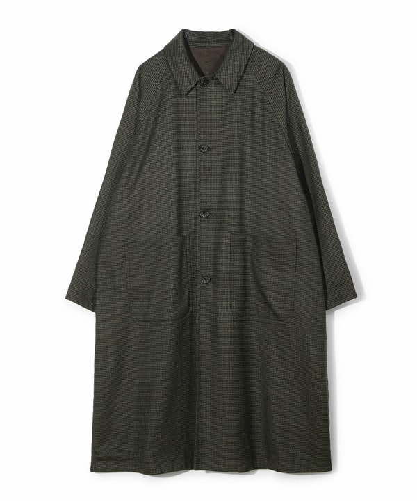 【50th Anniv . 中田 慎介】 COTTON TWILL x WOOL HOUND'S TOOTH REVERSIBLE COAT 詳細画像 ブラウン 1