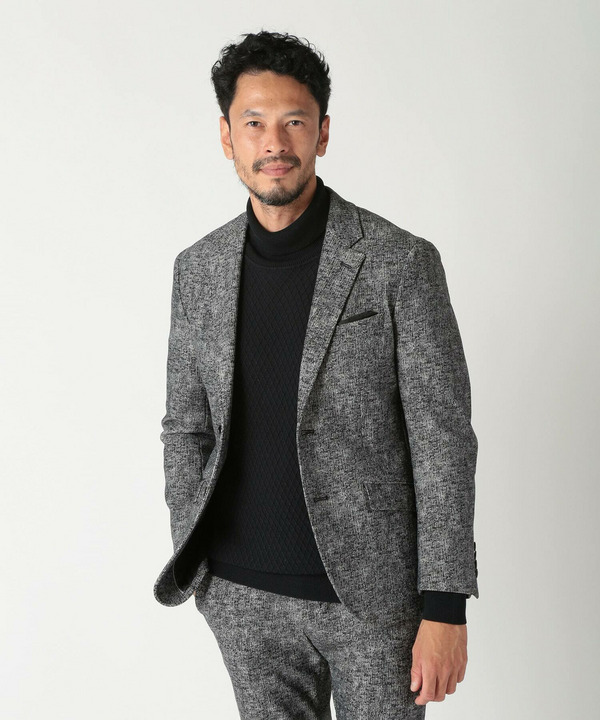 【ACTIVE TAILOR/アクティブテイラー】ヒートパフォーマーツイード調プリントジャケット 詳細画像 1