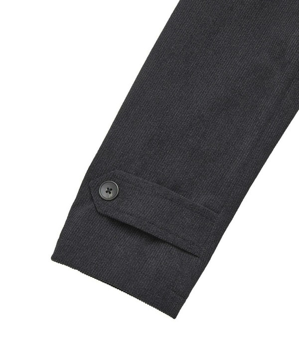 ヘリンボーンプリント スタンドカラーブルゾン＜ストレッチ＞ 詳細画像 14