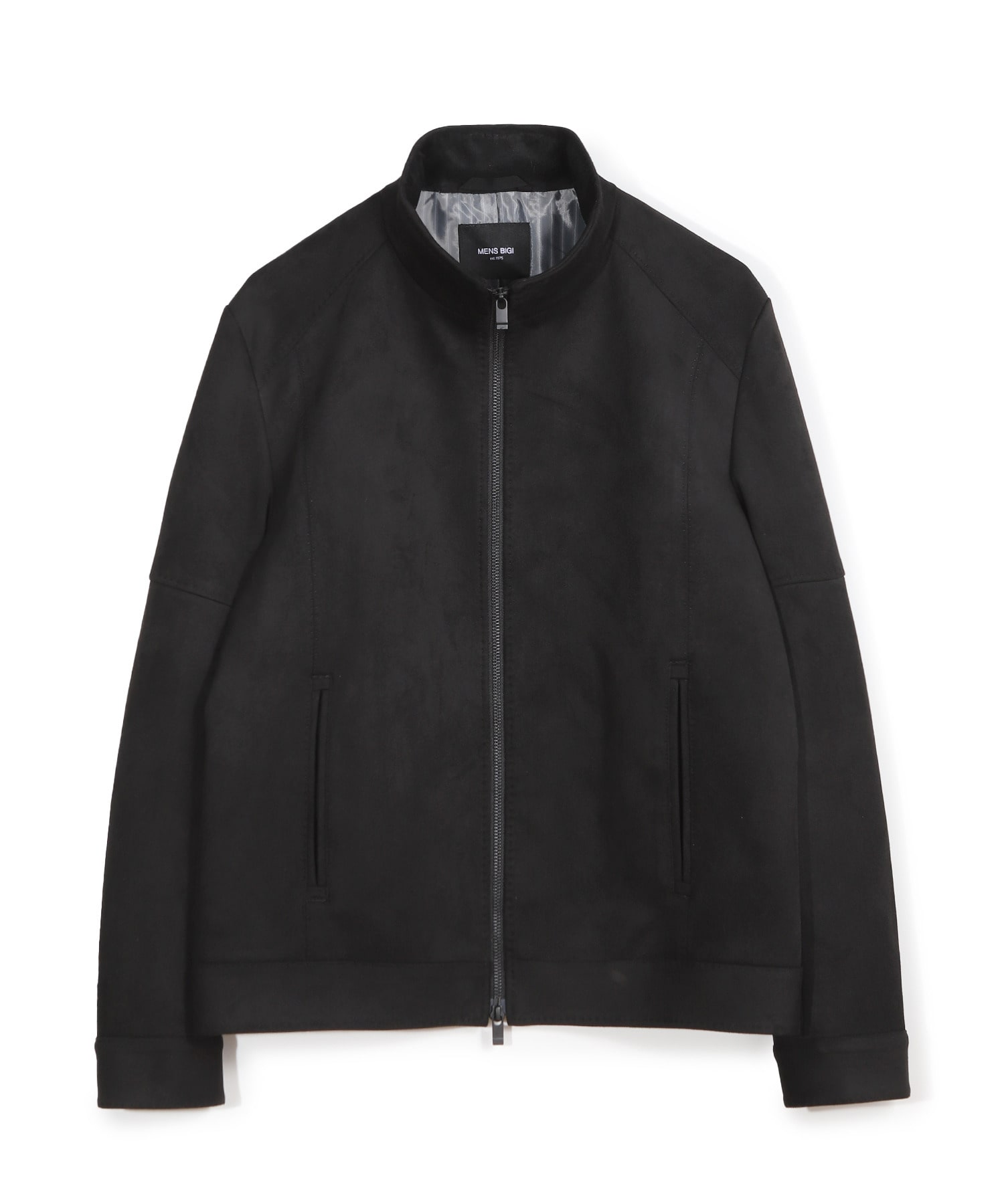 フェイクスエードダンボール ライダースジャケット＜ストレッチ